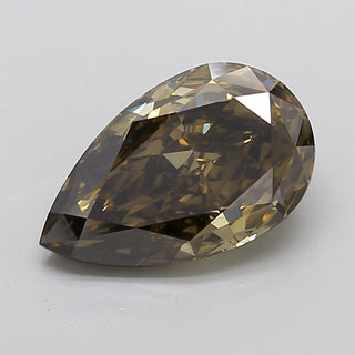 IGI Certified 5.32CTW Pear Shaped Fancy Deep Grey Yellow VS1 Clarity Lab-Grown Diamond - Perfect for Engagement Rings, Ready to Ship, LG102