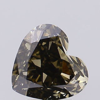 IGI Certified 3.15CTW Heart Shaped Fancy Yellowish Grey VS1 Clarity Lab-Grown Diamond - Perfect for Engagement Rings, Ready to Ship, LG99