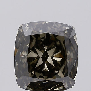 IGI Certified 3.36CTW Cushion Shaped Fancy Deep Grey VS1 Clarity Lab-Grown Diamond - Perfect for Engagement Rings, Ready to Ship, LG96