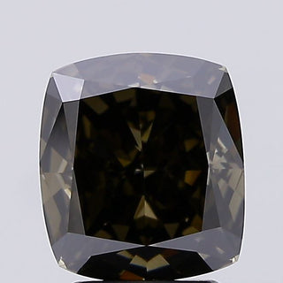 IGI Certified 3.14CTW Cushion Shaped Fancy Deep Grey VVS2 Clarity Lab-Grown Diamond - Perfect for Engagement Rings, Ready to Ship, LG95