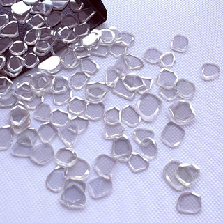 5 Pieces 8mm to 10mm & 11mm To 14mm White Moissanite Flat Back Rose Cut Cabochon, Rose Cut Diamond Slice, Moissanite Rose Cut Slice, MO8