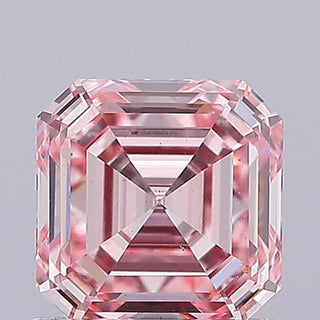 IGI Certified 4.30 CT Pink Square Emerald Cut Lab Diamond - VVS2 Clarity Loose Stone For Ring Ready to Ship Perfect