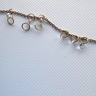 14K Solid Gold Round Rose Cut Lab Grown Diamond Loose Connector, Diamond slices for Floating Diamond Jewelry 3mm To 8mm LG54