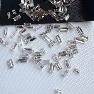 3mm/4mm/5mm Baguette Shaped Brown Champagne Lab Grown Diamond Loose For Jewelry, Lab Made Diamond, Drilled/Undrilled/14k Charm, LG124