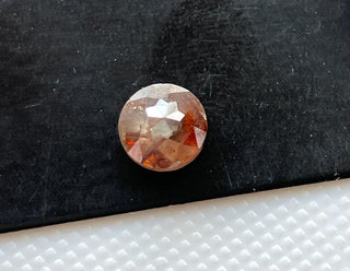 1.13CTW/5.8mm Natural Red Round Shaped Rose Cut Faceted Diamond Loose Cabochon, Red Rose Cut Loose Diamond For Ring, DDS777/10