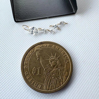 14k Gold Drilled Lab Grown Oval Cut Diamond Connectors Loose Floating Diamond Jewelry VVS/EF 3mm To 7mm Drilled Oval