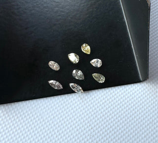 8 pieces 3.6mm to 4.7mm Clear Pink Yellow Green Mixed Shaped Brilliant Cut Natural Diamond Loose For Jewelry Making, DDS796/8