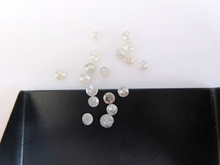 10 Pieces 1mm/1.25mm/1.5mm/1.75mm/2mm/3mm Milky White Rose Cut Diamond, Rose Cut Cabochon, Faceted White Rose Cut Diamond Jewelry, DDS680/37