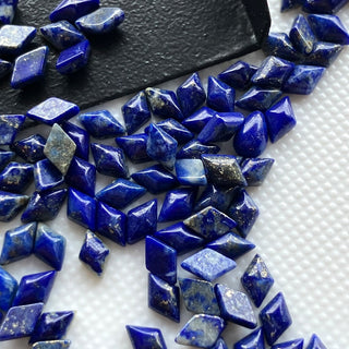 20 Pieces 5x3mm Natural Lapis Lazuli Blue Color Fancy Kite/Shield Shaped Smooth Loose Gemstone Cabochons For Jewelry, GDS2274/18