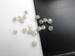 10 Pieces 1mm/1.25mm/1.5mm/1.75mm/2mm/3mm Milky White Rose Cut Diamond, Rose Cut Cabochon, Faceted White Rose Cut Diamond Jewelry, DDS680/37