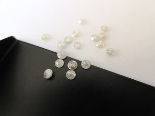 10 Pieces 1mm/1.25mm/1.5mm/1.75mm/2mm/3mm Milky White Rose Cut Diamond, Rose Cut Cabochon, Faceted White Rose Cut Diamond Jewelry, DDS680/37