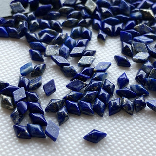 20 Pieces 5x3mm Natural Lapis Lazuli Blue Color Fancy Kite/Shield Shaped Smooth Loose Gemstone Cabochons For Jewelry, GDS2274/18