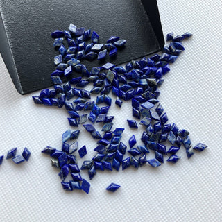 20 Pieces 5x3mm Natural Lapis Lazuli Blue Color Fancy Kite/Shield Shaped Smooth Loose Gemstone Cabochons For Jewelry, GDS2274/18