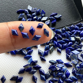 20 Pieces 5x3mm Natural Lapis Lazuli Blue Color Fancy Kite/Shield Shaped Smooth Loose Gemstone Cabochons For Jewelry, GDS2274/18