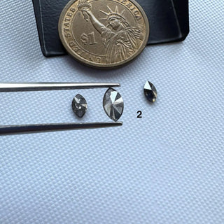 6.4mm/6.5mm/6.6mm Clear Grey/White Salt And Pepper Marquise Shaped Full Cut Diamond Loose, Faceted Marquise Diamond For Ring, DDS815/1-3