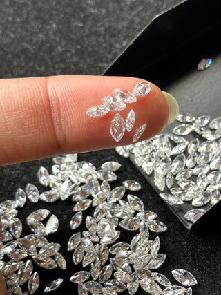 3mm to 9mm/0.03 To 0.75 Carat Lab Grown Marquise Cut Diamond Loose VS/EF Marquise Brilliant Cut CVD Diamond For Jewelry