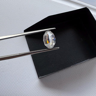 1 Carat To 7 Ctw EF/VS1 Step Cut Oval Dutch Oval Geometric Oval Shaped Lab Grown Diamond Loose, IGI Certified Lab Grown CVD Diamond, LG27