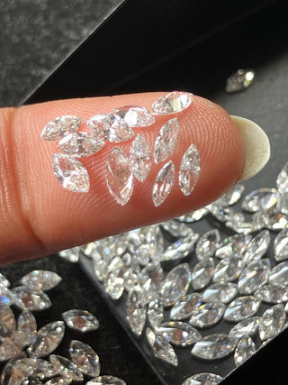 3mm to 9mm/0.03 To 0.75 Carat Lab Grown Marquise Cut Diamond Loose VS/EF Marquise Brilliant Cut CVD Diamond For Jewelry
