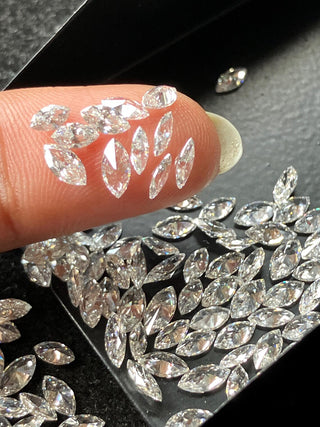 3mm to 9mm/0.03 To 0.75 Carat Lab Grown Marquise Cut Diamond Loose VS/EF Marquise Brilliant Cut CVD Diamond For Jewelry