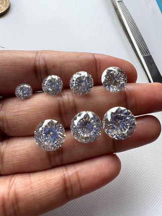 IGI Certified Round Portuguese Cut Lab Grown Diamond, EF/VS1, D/VVS1, D/VVS2 Loose CVD Diamond, (0.50 - 10.00 Ctw), LG25