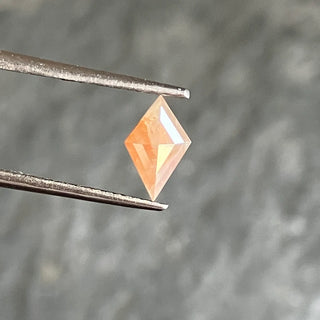 0.74CTW/8.9mm Natural Peach Red Kite Shield Shape Rose Cut Loose Diamond, Faceted Flat Back Diamond Cabochon for Ring, DDS779/6