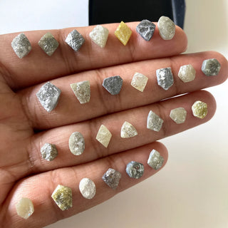 1.06CTW/6.8mm Natural Black/Grey Shield Shaped Conflict Free Earth Mined Raw Rough Diamond, Laser Cut Diamond Loose For Jewelry, DDS723/14