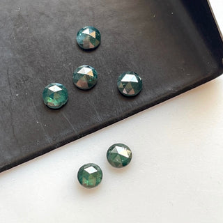 10 Pieces 1mm/1.25mm/1.5mm/1.75mm/2mm/3mm Blue Round Rose Cut Diamond Loose, Blue Round Flat Back Rose cut Diamond Cabochon, DDS680/36