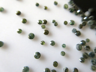 10 Pieces 1mm/1.25mm/1.5mm/1.75mm/2mm/3mm Blue Round Rose Cut Diamond Loose, Blue Round Flat Back Rose cut Diamond Cabochon, DDS680/36