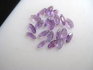 20 Pieces 6x3mm Natural Amethyst Marquise Shaped Faceted Loose Cut Gemstones BB391