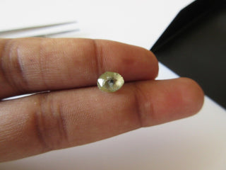 1.70CTW 7.5x6x5.4mm Rough Uncut Pale Yellow Raw Diamond, Natural Smooth Conflict Free Rough Diamonds, SKU-Dds224/3