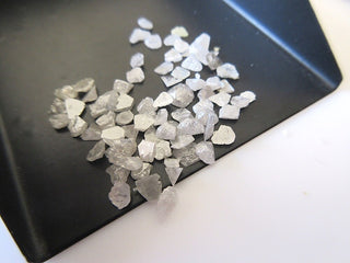 5 CTW White Diamond Slice, Natural Raw Rough Diamond Slice, Flat Lazer Cut For Easy Setting 3mm To 4.5mm Each Approx, SKU-DD89