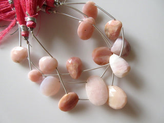 5 Pieces 15mm To 18mm Each Solar Quartz Pink Opal Rose Cut Side Drilled Faceted Flat Back Loose Cabochons SKU-RR4/1