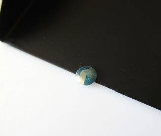 Blue Rose Cut Diamond Loose, Rough Diamond Rose Cut, Blue Raw Diamond, Faceted Cabochon, 4mm, SKU-DDS120/1