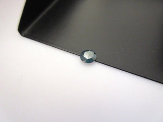Blue Rose Cut Diamond Loose, Rough Diamond Rose Cut, Blue Raw Diamond, 5.5mm To 6mm Faceted Cabochon, SKU-DDS120/3