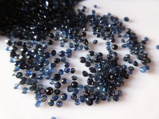 50 Pieces 2mm Wholesale Natural Tiny Sapphire Faceted Round Shaped Rare Blue Color Loose Gemstones For Jewelry SKU-RCL5