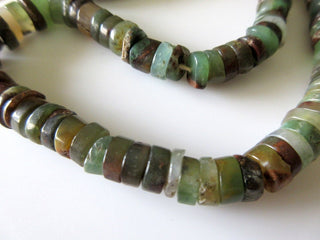 Beautiful Chrysoprase Tyre Rondelles, 9mm Smooth Natural Chrysoprase Heishi Beads, 13 Inch Strand, GDS12