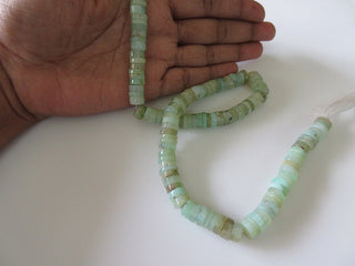 3 Strands Wholesale 9mm Beautiful Chrysoprase Tyre Rondelles, Smooth Natural Chrysoprase Heishi Beads, 13 Inch Strand, GDS16