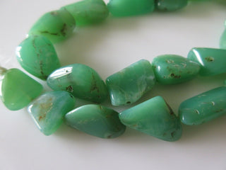 Chrysoprase Tumble Beads, Natural Chrysoprase Smooth Tumbles, 11mm To 22mm, Sold As 7.5 Inch Strand/15 Inch Strand, GDS17