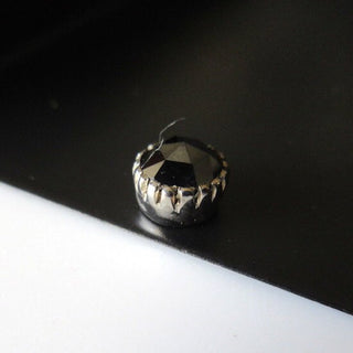 0.75CTW Black Rose Cut Diamond Loose 925 Silver Bezel Set Collet Ready To Use In Rings Pendants Earrings Ring Pendant, DDS211/8