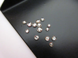 2 Pieces, 3mm Clear Cognac Brown Rose Cut Diamond, Rose Cut Cabochon, Champagne Rose Cut Diamond, Rose Cut Diamond Ring, DDS270/7