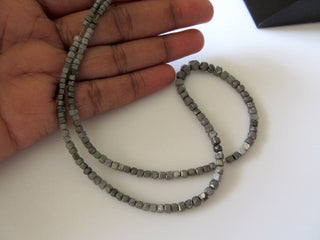 5.5 to 2.5mm Huge Natural Gray Diamond Conflict Free Box Beads, Natural Rough Raw Uncut Diamond, Sold As 8 Inch/16 Inch Strand, SKU-DDS240/2
