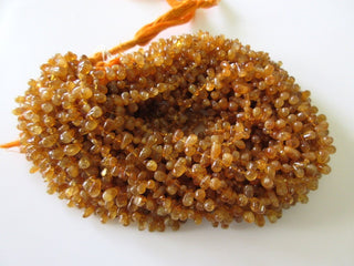 5 Strands Wholesale Natural Citrine Smooth Teardrop Briolette Beads, Citrine Teardrop Beads, 8mm To 7mm, 13 Inch Strand, GDS187