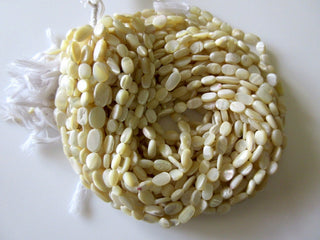 5 Strands Wholesale Natural Mother Of Pearl Oval Tumbles Beads, Mother Of Pearl Jewelry, 9mm Beads, 13 Inch Strand, GDS204