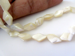 Natural Mother Of Pearl Fancy Kite Shaped Beads, Mother Of Pearl Jewelry, 10mm Beads, 13 Inch Strand, GDS209