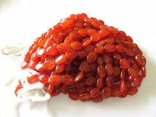 5 Strands Wholesale Natural Carnelian Smooth Oval Beads, 10mm Beads, 13 Inch Strand, GDS218