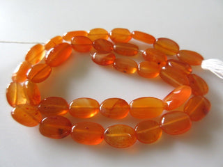 Natural Carnelian Smooth Fancy Oval Shaped Tumble Beads, 9mm Beads, 13 Inch Strand, GDS223