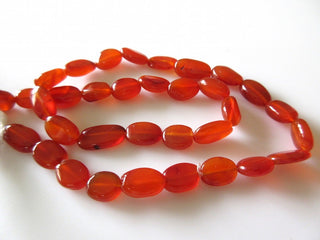 5 Strands Wholesale Natural Carnelian Smooth Fancy Oval Shaped Tumble Beads, Huge 13mm To 14mm Beads, 13 Inch Strand, GDS228