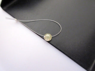 4mm Yellow Rose Cut Diamond Loose Top Side Drilled Rough Diamond Rose Cut, Raw Diamond Faceted Cabochon, SKU-Dds277/1