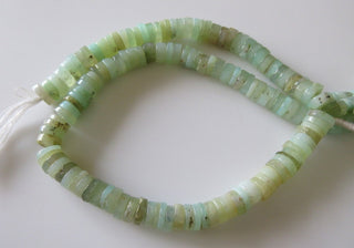 3 Strands Wholesale 9mm Beautiful Chrysoprase Tyre Rondelles, Smooth Natural Chrysoprase Heishi Beads, 13 Inch Strand, GDS16