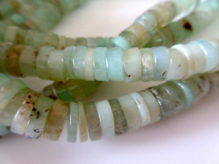 3 Strands Wholesale 9mm Beautiful Chrysoprase Tyre Rondelles, Smooth Natural Chrysoprase Heishi Beads, 13 Inch Strand, GDS16